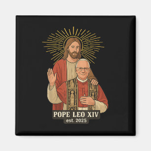 Jesus Gott segne Papst Leo Xiv Magnet