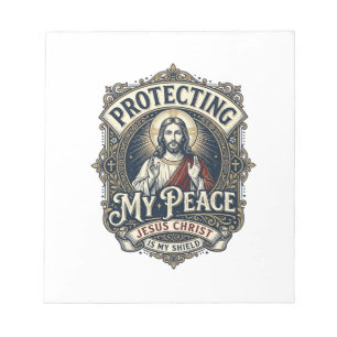 Jesus Grenzen Selbstachtung Shirt Glaubensbasiert Notizblock