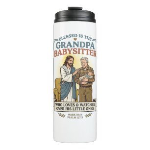 Jesus Großeltern Babysitting Humor T-Shirt Glaube Thermosbecher