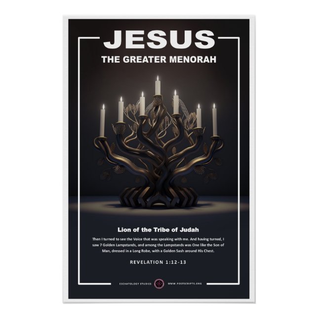 Jesus - Großer Menorah Poster (Vorderseite)