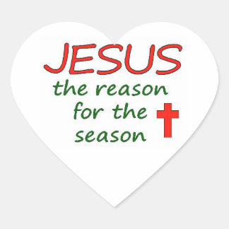 JESUS Grund der Saison Herz-Aufkleber