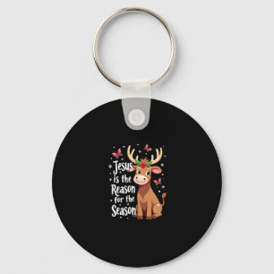 Jesus Grund für die Saison Kuh Weihnachten Christl Schlüsselanhänger