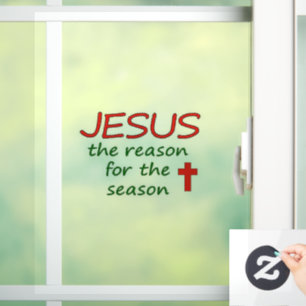 JESUS-Grund für die Verklammerung des Saisonfenste Fensteraufkleber