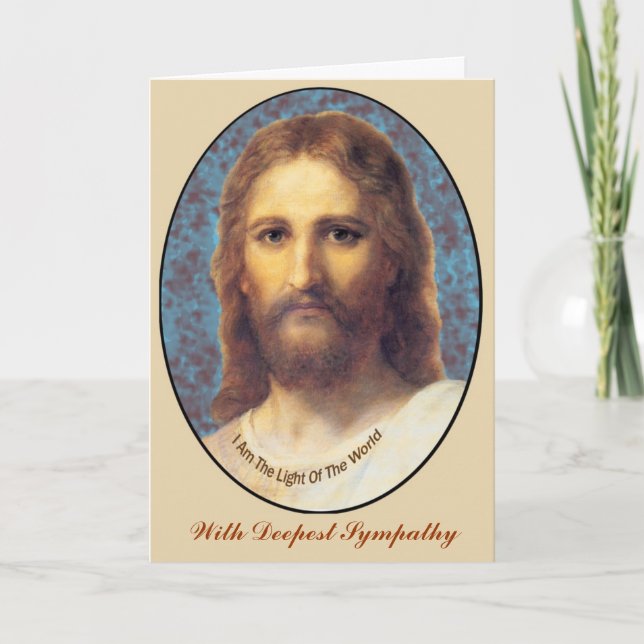 Jesus Grußkarte - Beileid Karte (Vorderseite)