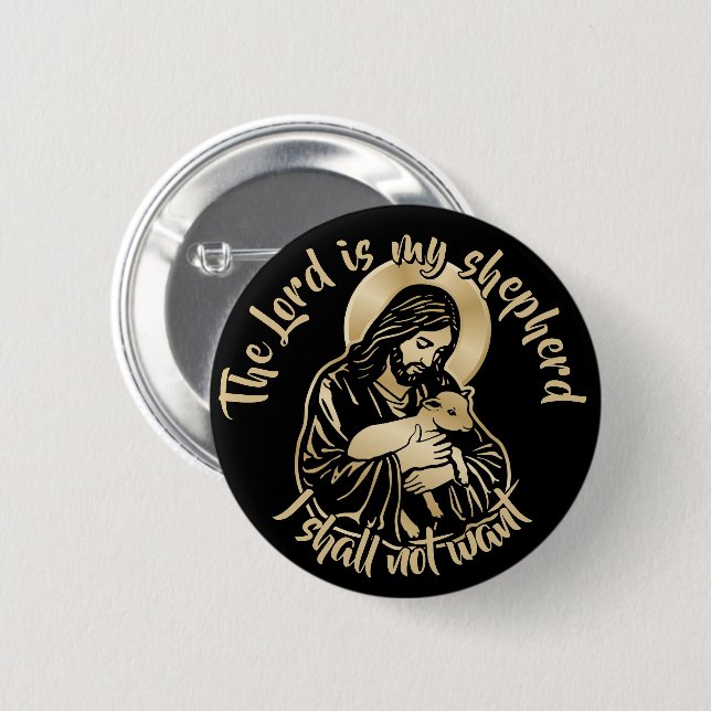 Jesus guter Hirte Button (Vorne & Hinten)