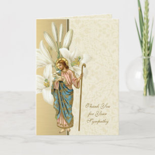 Jesus Guter Hirte Christliche Beileidsbekundung Da Dankeskarte