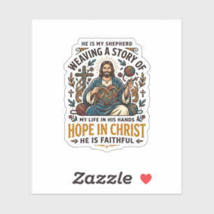 Jesus Häkeln Stricken T-Shirt Inspirierender Glaub Aufkleber
