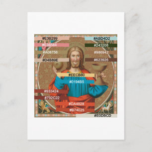 Jesus hält die Eucharistie empor (SNV 050) Postkarte
