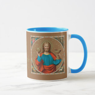 Jesus hält die Eucharistie empor (SNV 050) Tasse