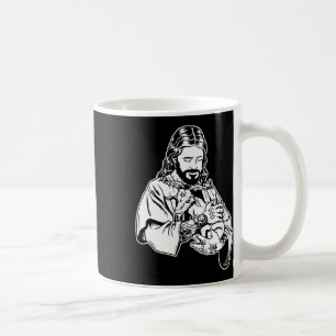 Jesus hält Ziege Baphomet Okkult Satanisches Tatto Kaffeetasse
