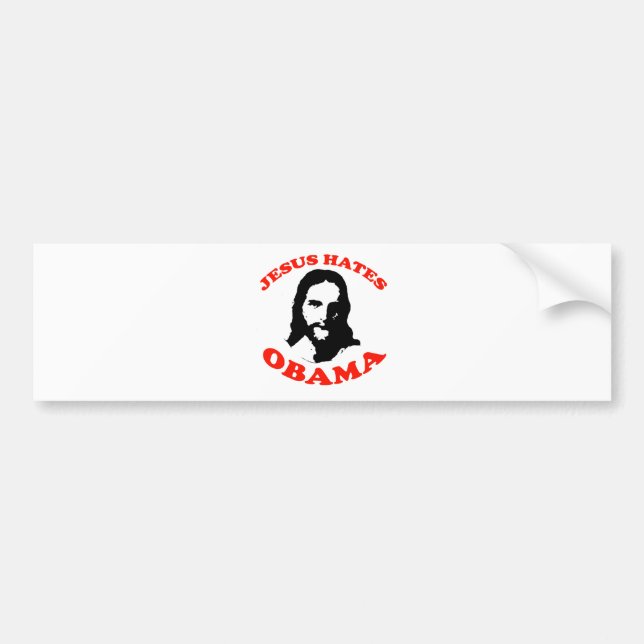 JESUS HASST OBAMA AUTOAUFKLEBER (Vorne)