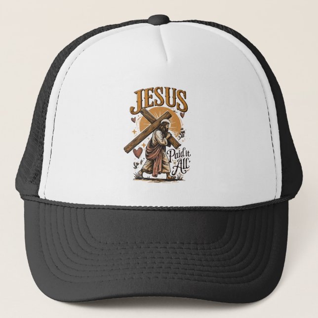 Jesus hat alles bezahlt truckerkappe (Vorderseite)