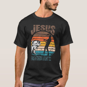 Jesus hat auch eine Fischgeschichte Zu Retro Vinta T-Shirt