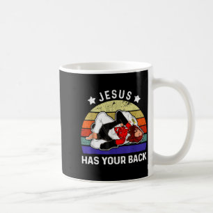 Jesus hat deinen Rücken Jiu Jitsu Ringen vs Teufel Kaffeetasse