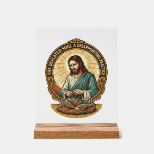 Jesus hat den flachen Yoga-Ball komplett entleert Acrylschild