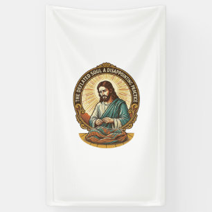Jesus hat den flachen Yoga-Ball komplett entleert Banner