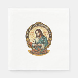 Jesus hat den flachen Yoga-Ball komplett entleert Serviette