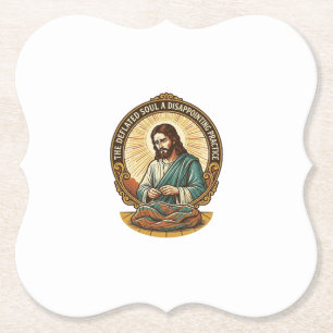 Jesus hat den flachen Yoga-Ball komplett entleert Untersetzer