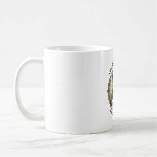 Jesus hat einen Limettenschnitz auf dem schmutzige Kaffeetasse