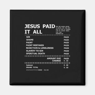 Jesus hat es alle Christlichen Kreuzgottesbiblioth Magnet