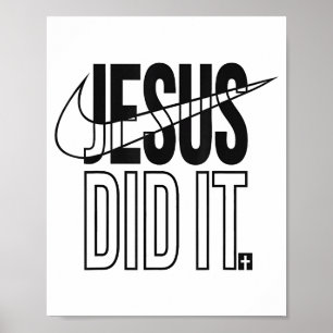 Jesus hat es religiöses Kreuz christlich Poster