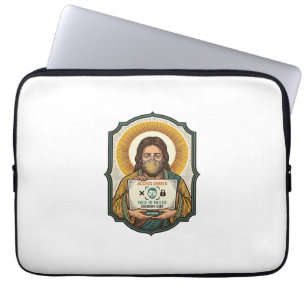 Jesus hat Gesichtserkennung mit Maske bei Face Unl Laptopschutzhülle