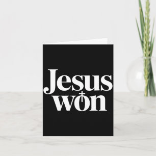 Jesus hat gewonnen Christlicher Spruch Glaube Schr Karte