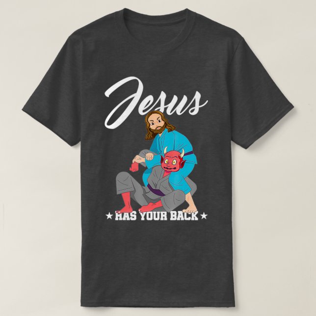 Jesus hat Ihren Backjiu Jitsu Bjj Mixed Martial Ar T-Shirt (Design vorne)