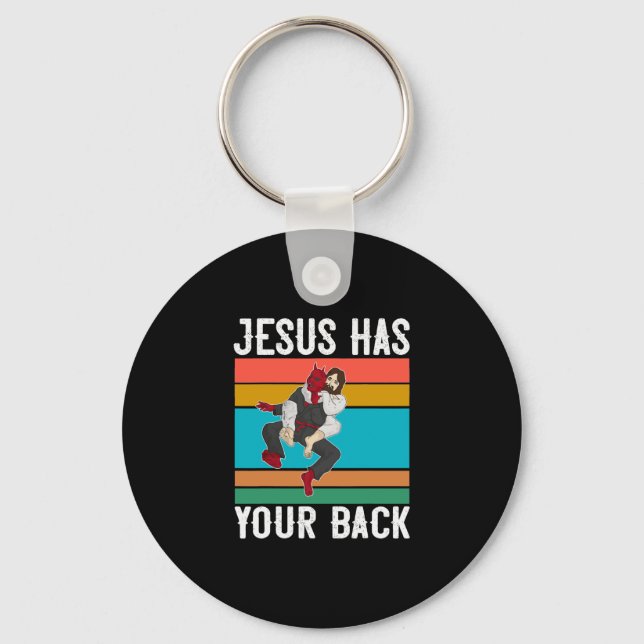 Jesus hat Ihren brasilianischen Jiu Jitsu-Gabe Chr Schlüsselanhänger (Vorderseite)
