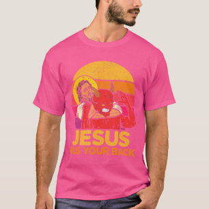 Jesus hat Ihren Rücken Jiu Jitsu Retro Christliche T-Shirt