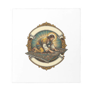 Jesus hat kleine Schraube dicke Teppich DIY Humor_ Notizblock