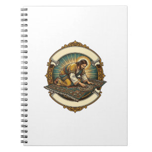 Jesus hat kleine Schraube dicke Teppich DIY Humor_ Notizblock