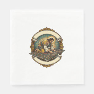 Jesus hat kleine Schraube dicke Teppich DIY Humor_ Serviette