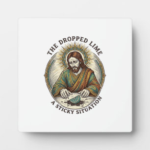 Jesus hat Limettenscheibe schmutzigen Boden Tequil Fotoplatte