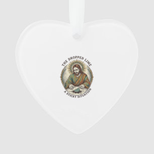 Jesus hat Limettenscheibe schmutzigen Boden Tequil Ornament