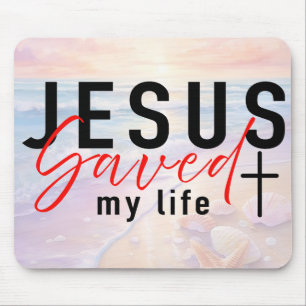 Jesus hat mein Leben gerettet – Fette Glaubens-Typ Mousepad