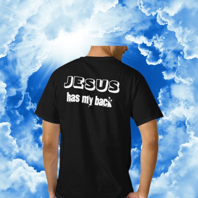 Jesus hat meinen Rücken Christlich T-Shirt (Von Creator hochgeladen)