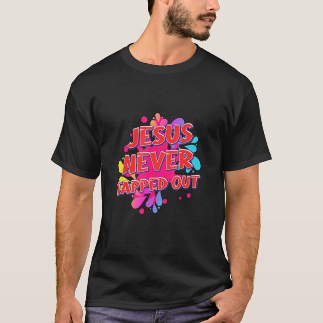 Jesus hat nie Gestochen T-Shirt (Vorderseite)