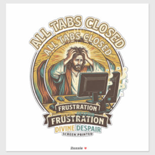 Jesus hat versehentlich alle Browser-Tabs geschlos Aufkleber