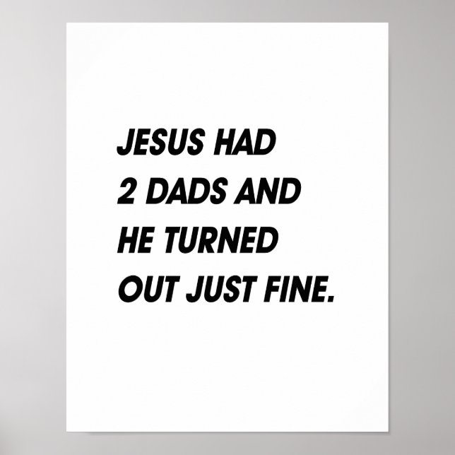 JESUS HATTE 2 VATER UND HATTE EINE GELDBUSSE. POSTER (Vorne)