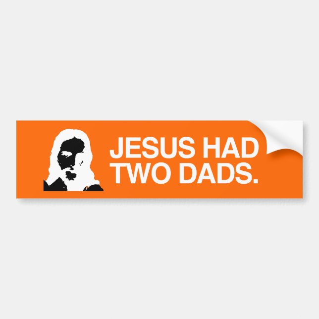JESUS HATTE ZWEI DADS.png Autoaufkleber (Vorne)