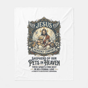 Jesus Haustier Gedenk Erinnerungs-Shirt Christlich Fleecedecke