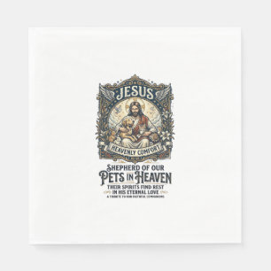 Jesus Haustier Gedenk Erinnerungs-Shirt Christlich Serviette