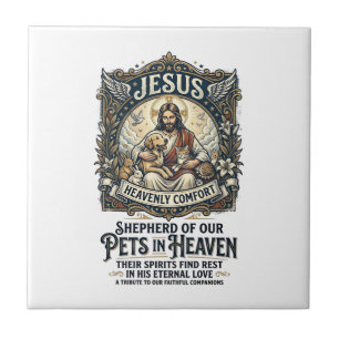 Jesus Haustier Gedenk T-Shirt Christliches Grafik Fliese