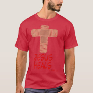 JESUS HEALS Christlich Cross Nururie Mama Frauen E T-Shirt