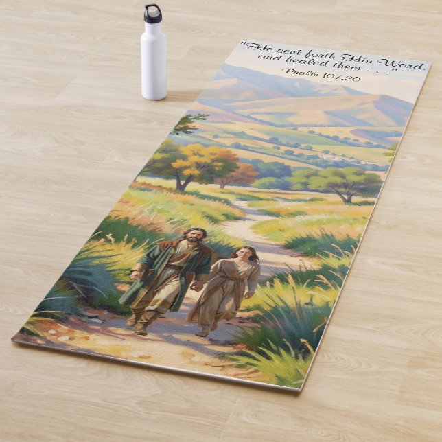 Jesus Heals Exercise Mat Yogamatte (Beispiel)