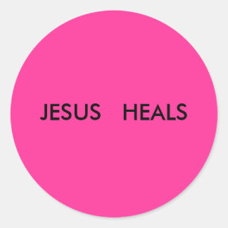 JESUS HEALS RUNDER AUFKLEBER