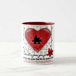 Jesus heart Shirt Zweifarbige Tasse