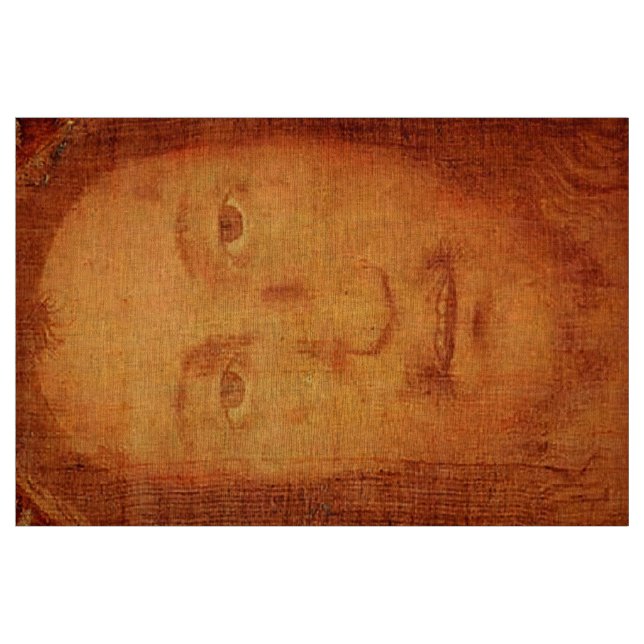 Jesus Heilige Gesicht Shroud Manoppello Linen Tuch Stoff (Fat Quarter (45,7 x 55,9 cm))