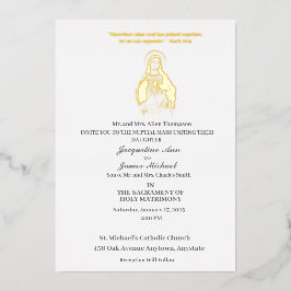 Jesus heilige Herz katholische Foil Einladung